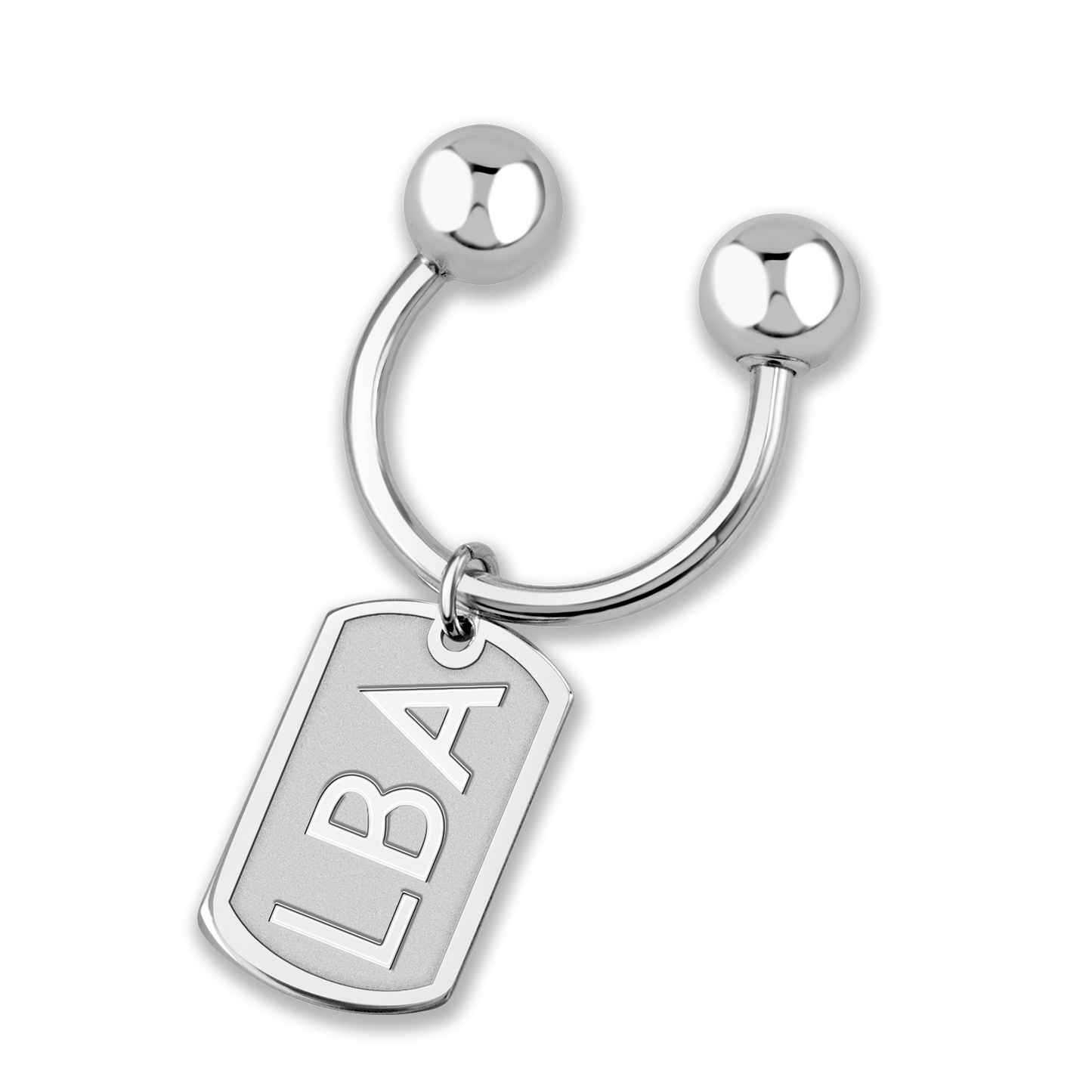 Modern Monogram Key Chain Tag