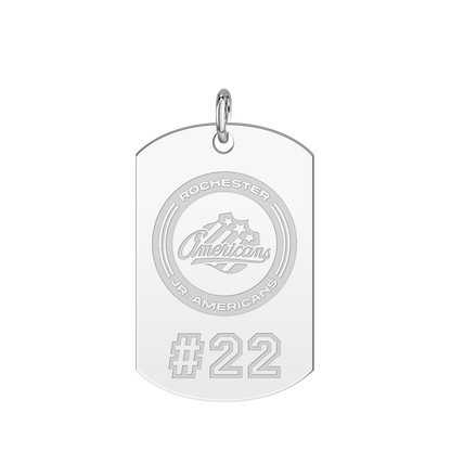 Rochester Jr. Americans Player’s Number Tag Large