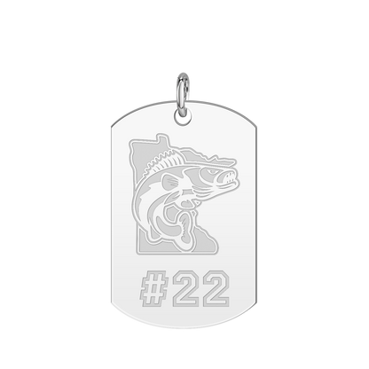 Minnesota Walleye Player’s Number Tag Large