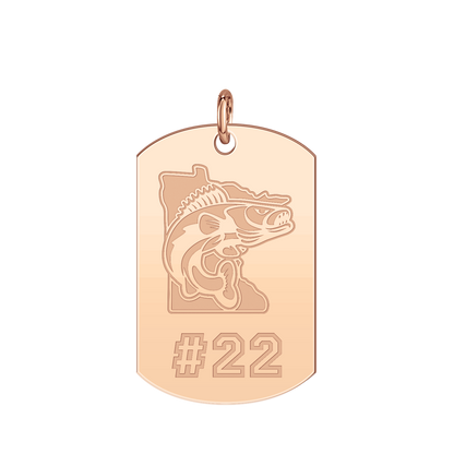 Minnesota Walleye Player’s Number Tag Large