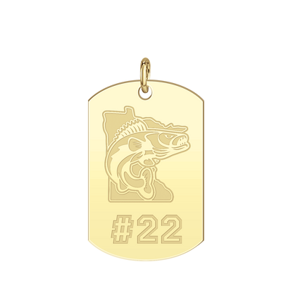 Minnesota Walleye Player’s Number Tag Large