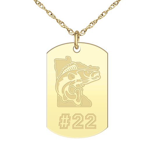 Minnesota Walleye Player’s Number Tag Large
