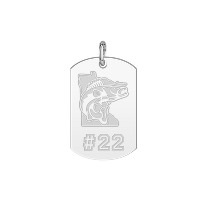 Minnesota Walleye Player’s Number Tag Small