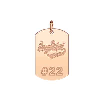 Honey Baked Hockey Player’s Number Tag Small