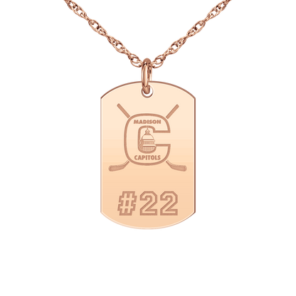 Madison Capitols Youth Hockey Player’s Number Tag Small