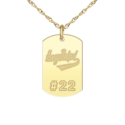 Honey Baked Hockey Player’s Number Tag Small