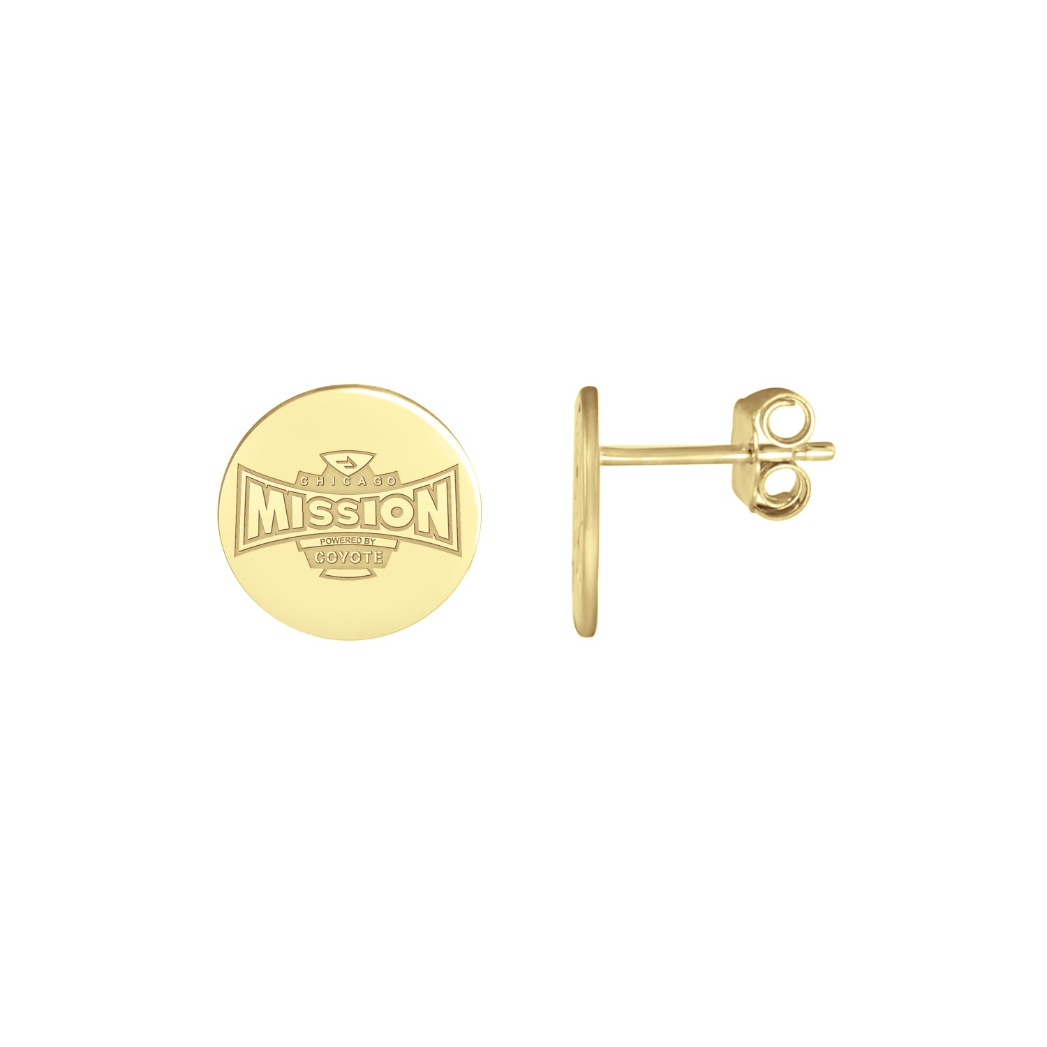 Chicago Mission Logo Disc Earrings