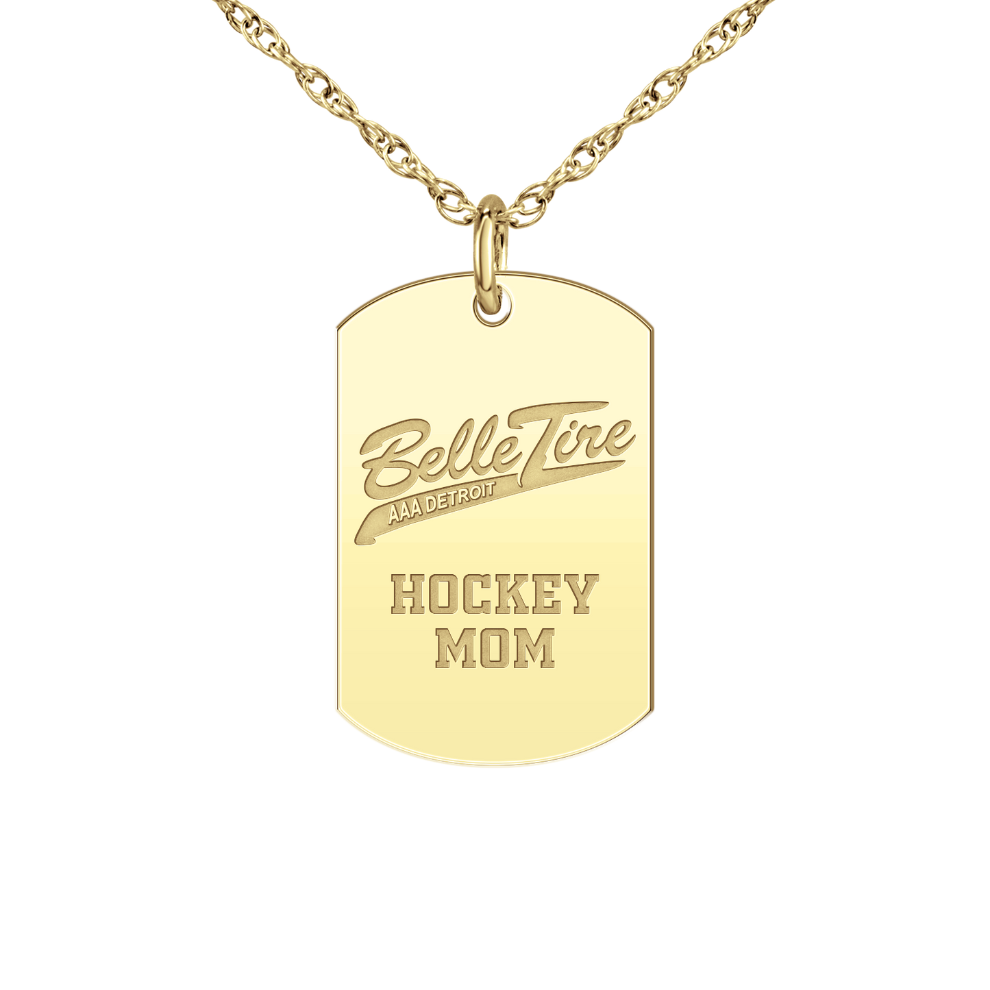 Belle Tire Hockey Mom Tag