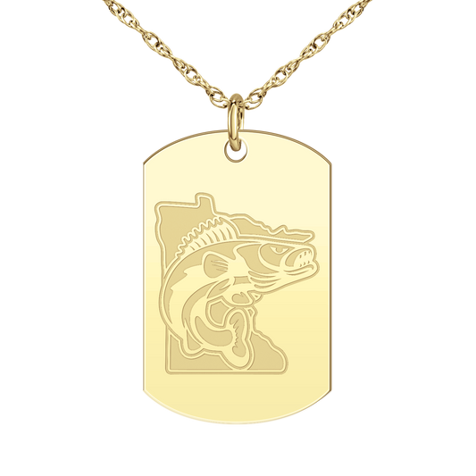 Minnesota Walleye Signature Tag Large