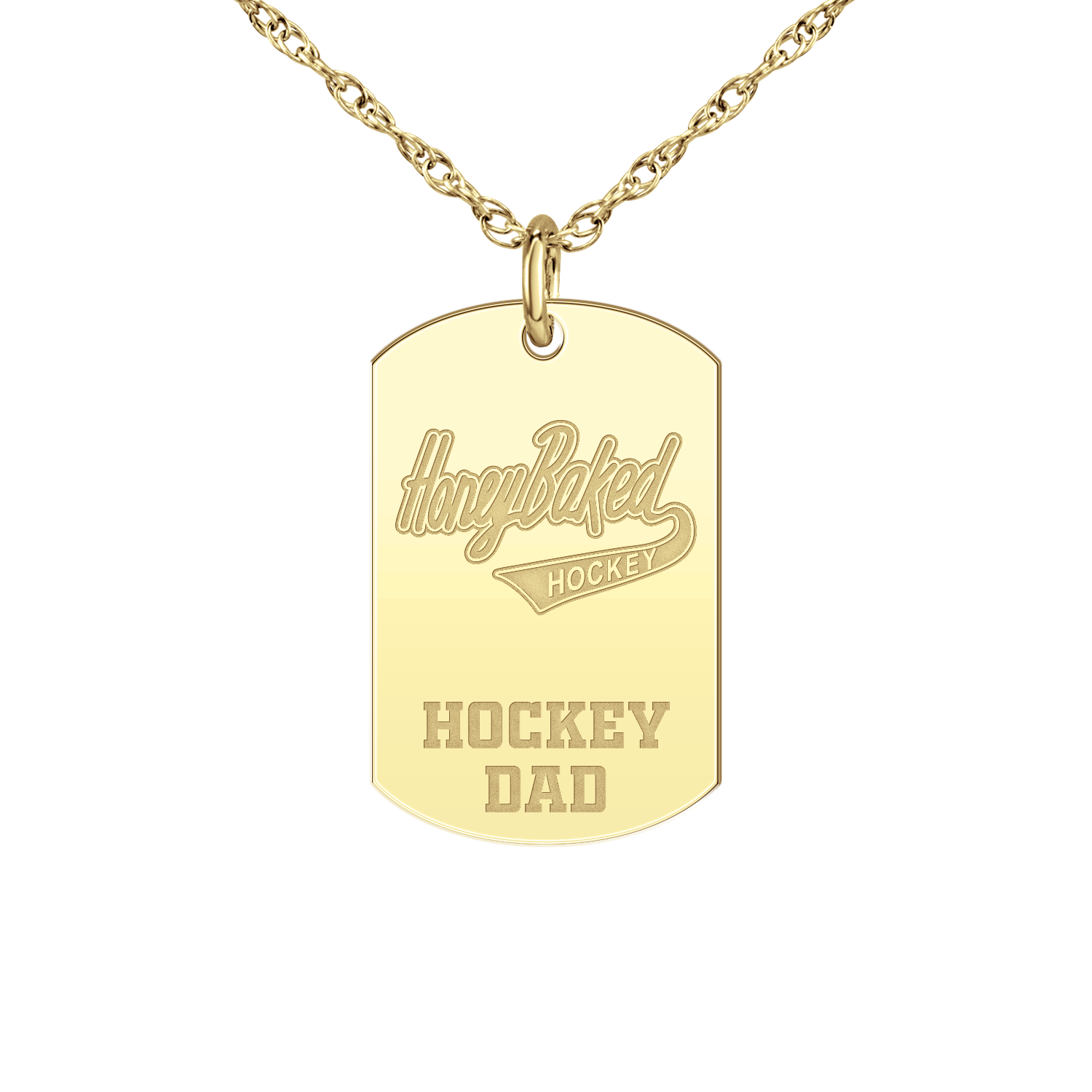 Honey Baked Hockey Hockey Dad Tag