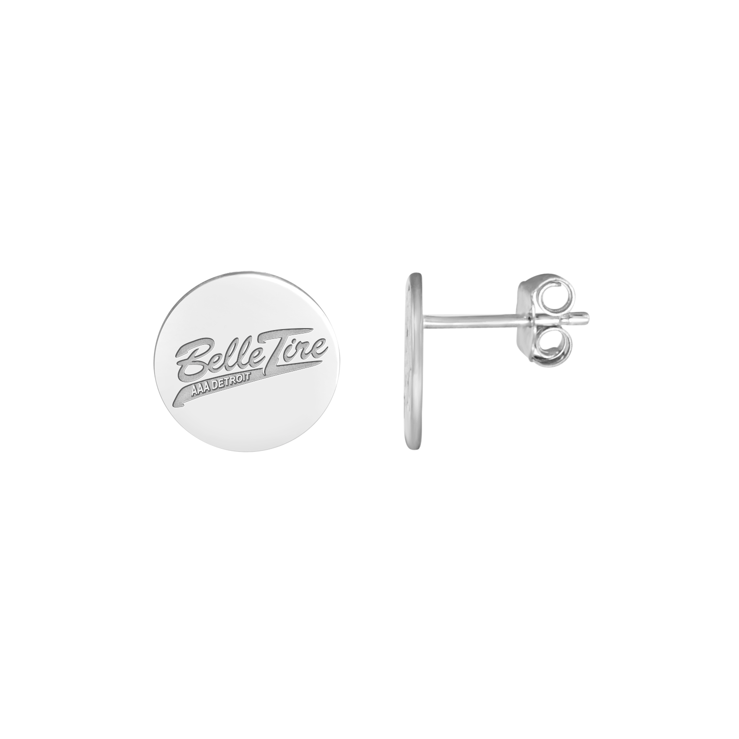 Belle Tire Logo Disc Earrings