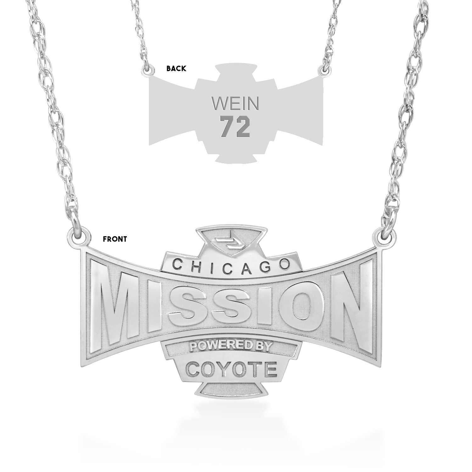 Mission Signature Logo Plaque Necklace