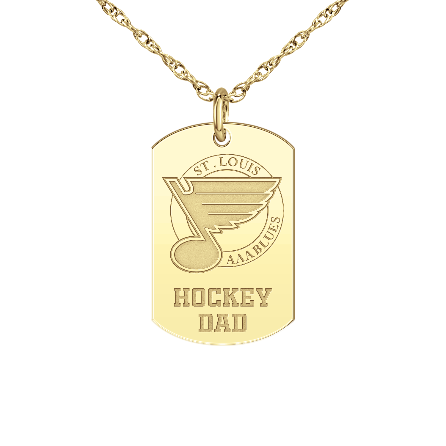 St Louis Blues Hockey Necklace 