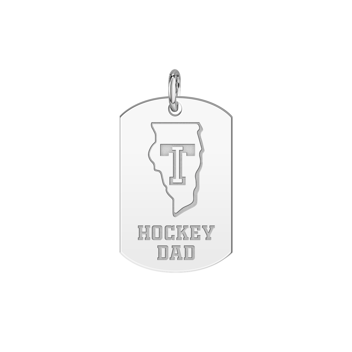Team Illinois Hockey Dad Tag