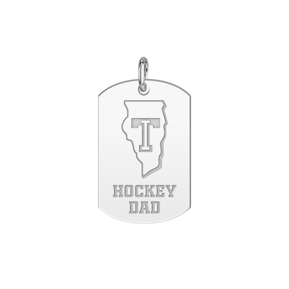Team Illinois Hockey Dad Tag