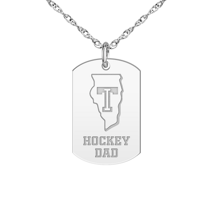 Team Illinois Hockey Dad Tag