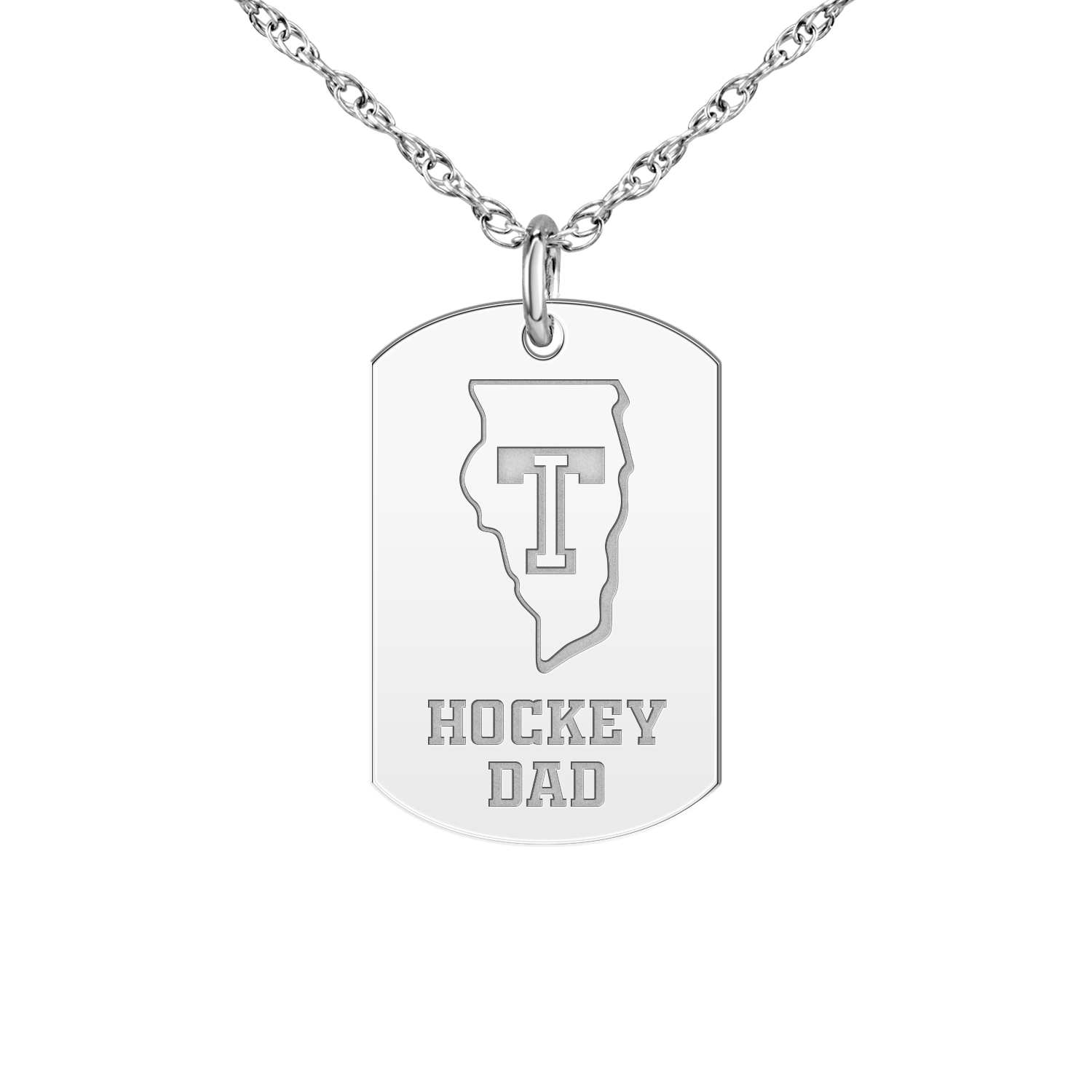 Team Illinois Hockey Dad Tag