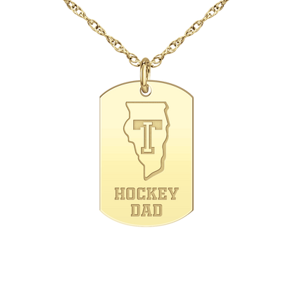 Team Illinois Hockey Dad Tag