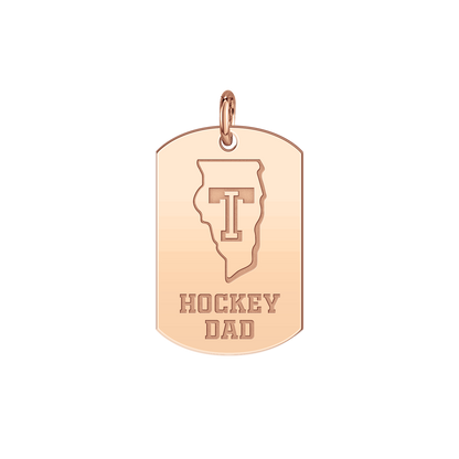 Team Illinois Hockey Dad Tag