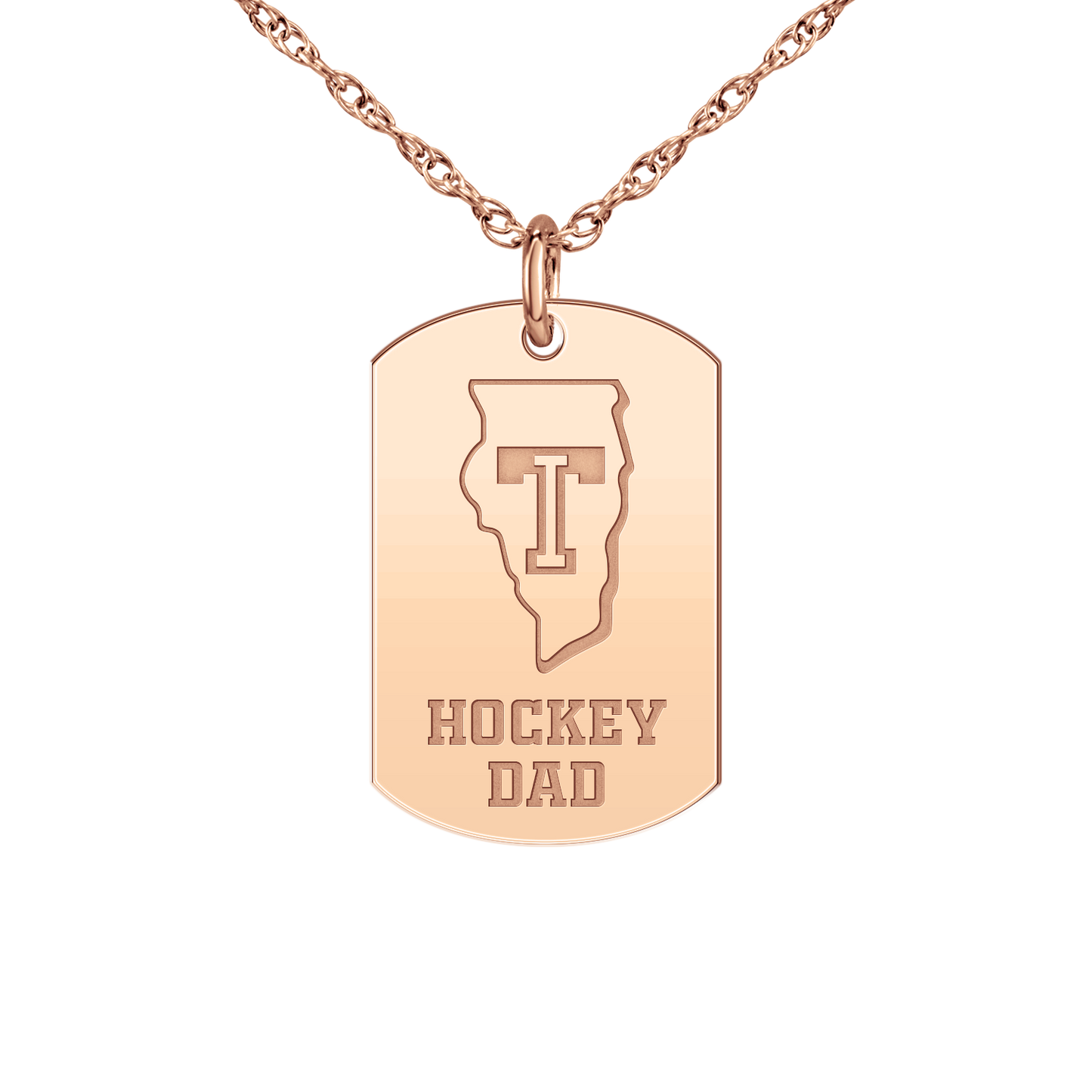 Team Illinois Hockey Dad Tag