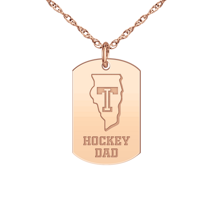 Team Illinois Hockey Dad Tag