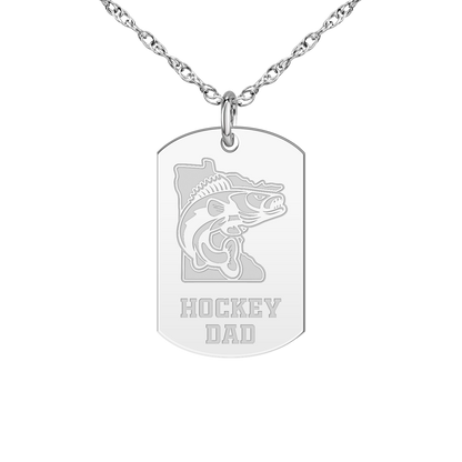 Minnesota Walleye Hockey Dad Tag