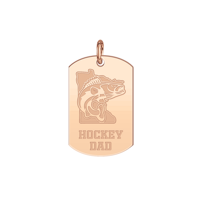 Minnesota Walleye Hockey Dad Tag