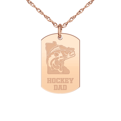 Minnesota Walleye Hockey Dad Tag