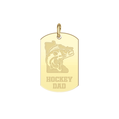 Minnesota Walleye Hockey Dad Tag