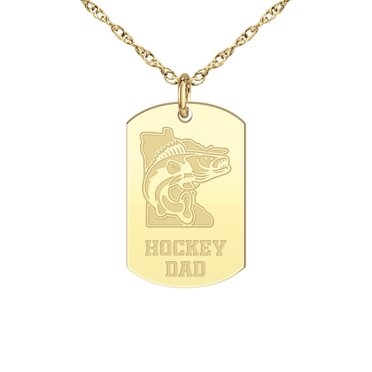 Minnesota Walleye Hockey Dad Tag