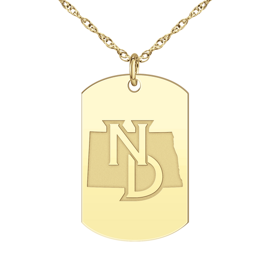 North Dakota Logo Tag Large
