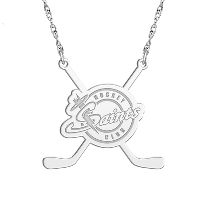 Saints Hockey Club Sticks Necklace