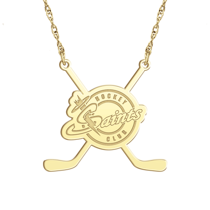Saints Hockey Club Sticks Necklace