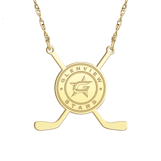 Glenview Stars Sticks Logo Disc Necklace