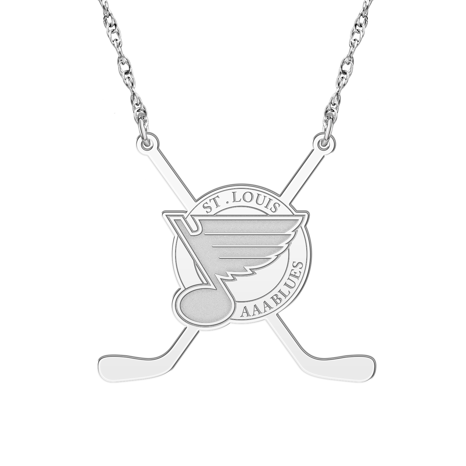St Louis Blues Hockey Necklace 