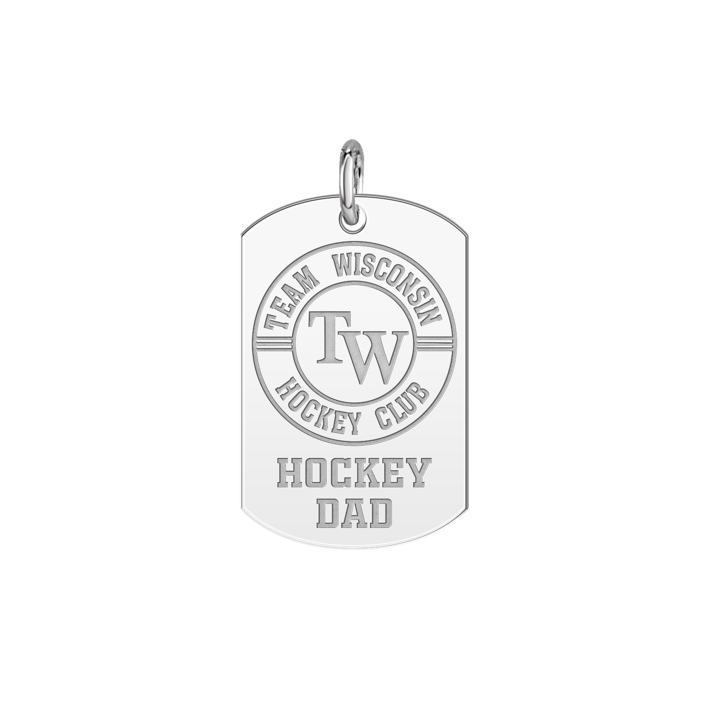 Team Wisconsin Hockey Dad Tag