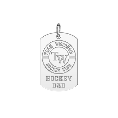 Team Wisconsin Hockey Dad Tag