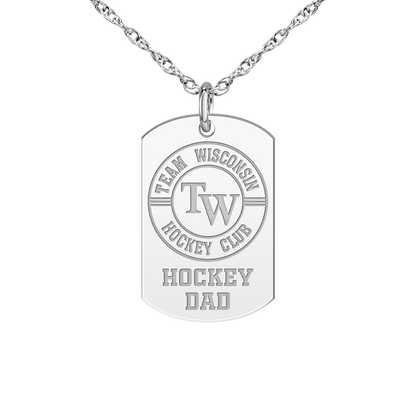 Team Wisconsin Hockey Dad Tag