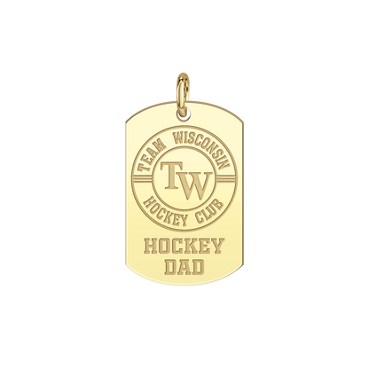 Team Wisconsin Hockey Dad Tag