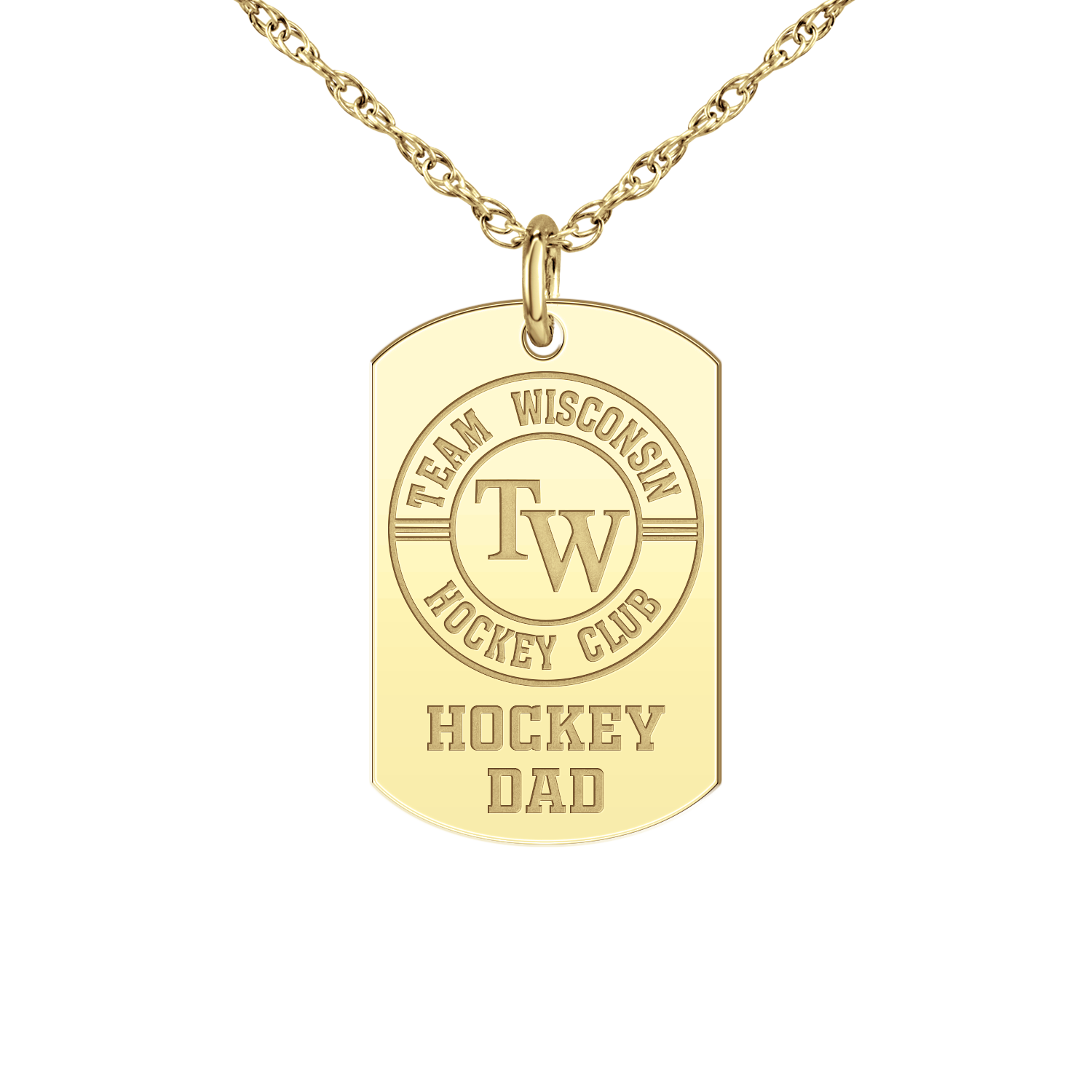 Team Wisconsin Hockey Dad Tag