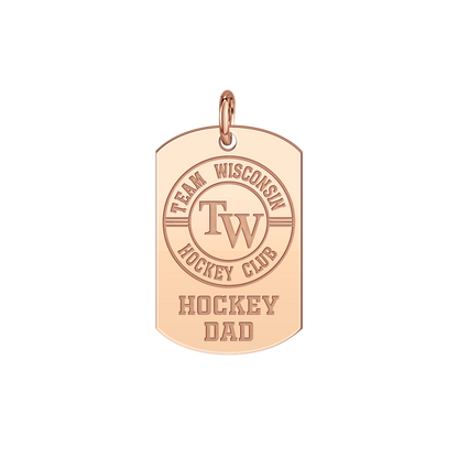 Team Wisconsin Hockey Dad Tag