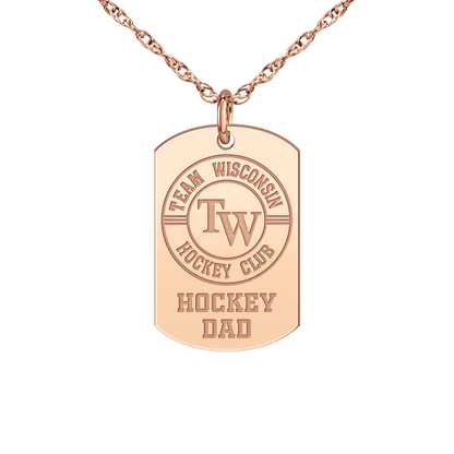 Team Wisconsin Hockey Dad Tag
