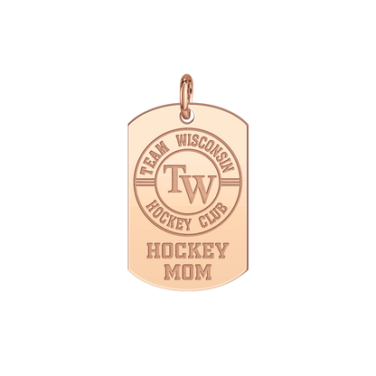 Team Wisconsin Hockey Mom Tag