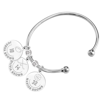 Loyola Academy Basketball Cuff Bracelet