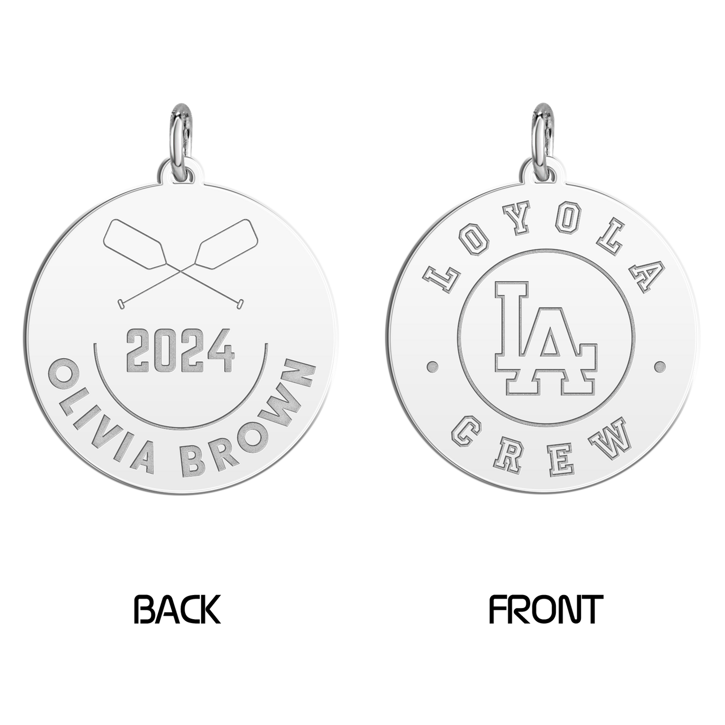 Loyola Academy Crew Disc Key Chain