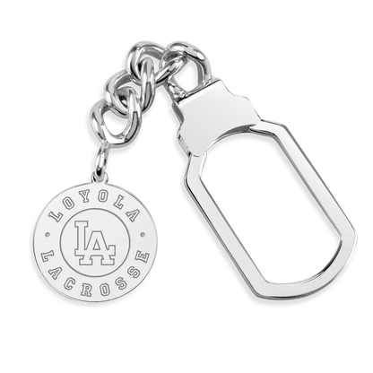 Loyola Academy Lacrosse Disc Tension Key Chain