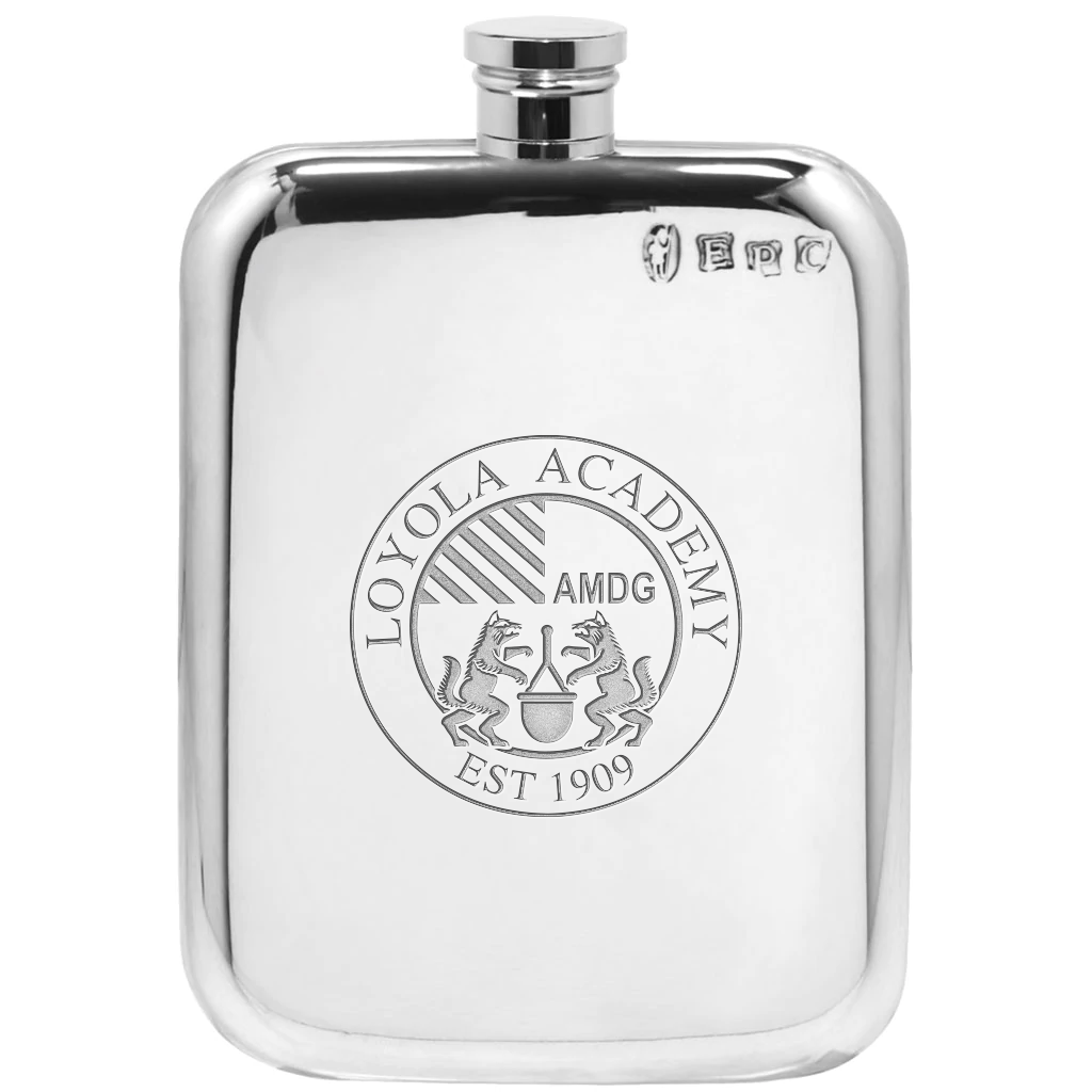 Loyola Academy Seal Flask