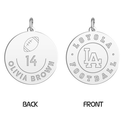 Loyola Academy Football Disc Tension Key Chain