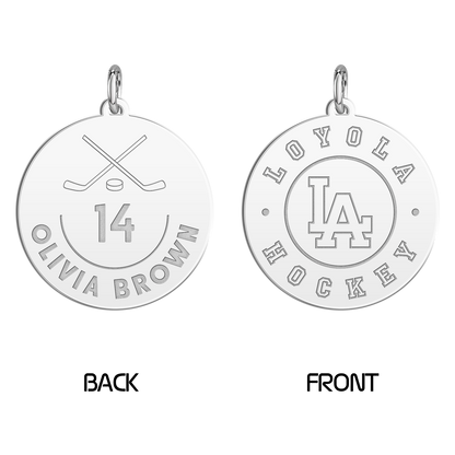 Loyola Academy Hockey Disc Key Chain