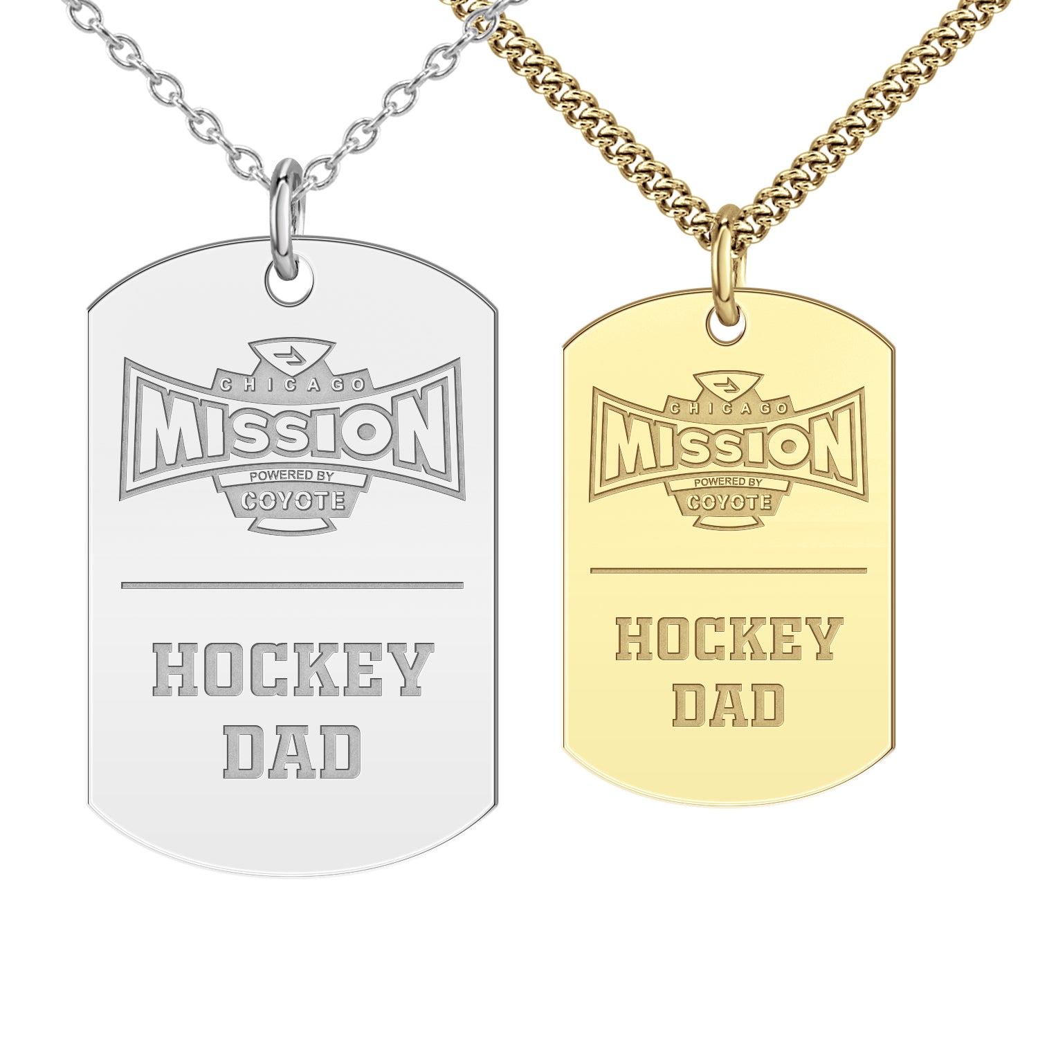 Chicago Mission Hockey Dad Tag